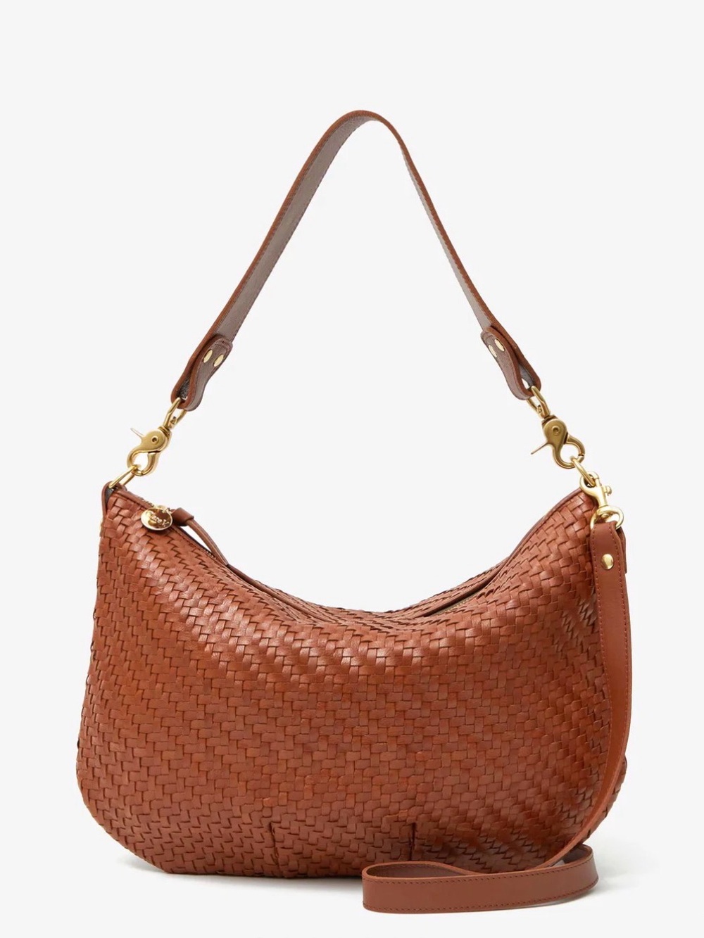 Clare V moyen messenger crossbody bag - Hazelnut Woven Zig-Zag NWT $525